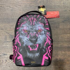 Sprayground Wildcat Graphic Black & Pink Men's Backpack